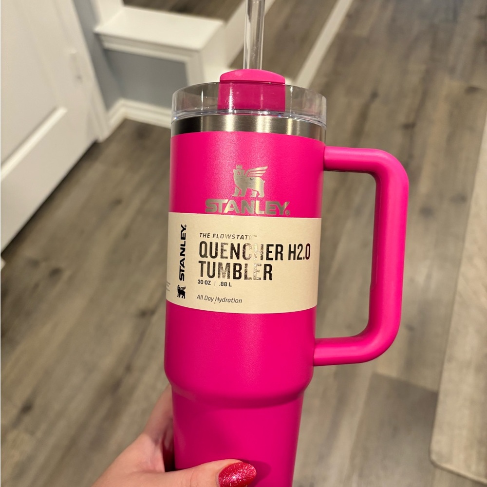 Stanley Camellia Pink Tumbler with Handle